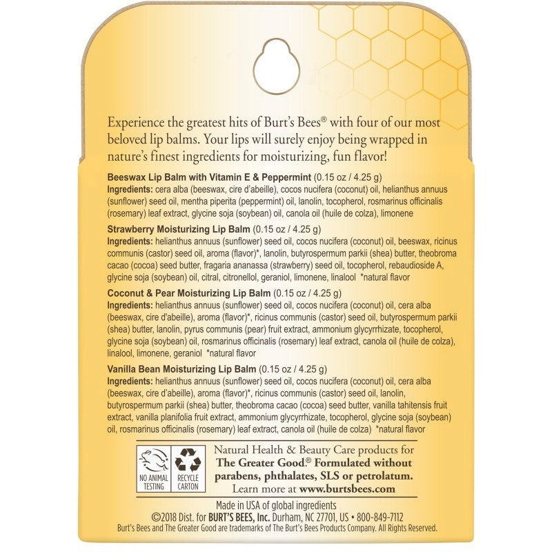 Best of Burt's Lip Balm 4-Pack